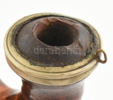 Régi tajtékpipa, kis sérülésekkel, kopásnyomokkal, 9,5x8,5 cm