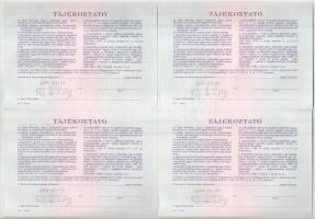 Budapest 1991. "Országos Kárrendezési és Kárpótlási Hivatal" kárpótlási jegye 10.000Ft-ról...