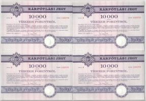 Budapest 1991. "Országos Kárrendezési és Kárpótlási Hivatal" kárpótlási jegye 10.000Ft-ról...
