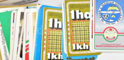 cca 1960-1980 Retró kártyanaptár-gyűjtemény, összesen kb. 400 db, közte jobb darabok is, kisebb rész...