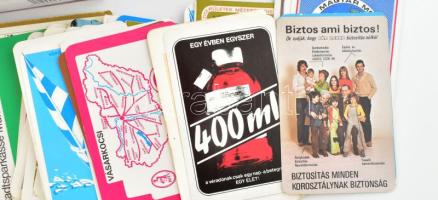 cca 1960-1980 Retró kártyanaptár-gyűjtemény, összesen kb. 400 db, közte jobb darabok is, kisebb rész...