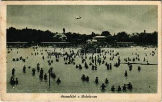 1944 Balaton, Strandélet a Balatonon. Naplemente a Balatonon