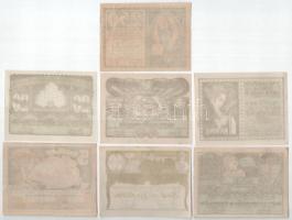 Budapest 1920.12.31. 10f + 20f + 50f + 1K + 1,50K + 2,5K + 5K "Amatőrök Forgalmi Szövetkezete&q...