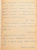 cca 1950-1954 Budapesti FÉG Gyár néptánckörének története, kézzel írt napló (3 év eseményeinek felje...