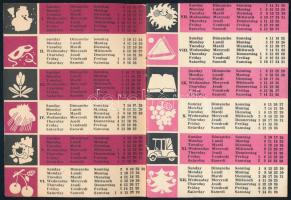 1963 Tungsram naptár / határidőnapló, színes illusztrációkkal, kitöltetlen, 14,5x10,5 cm