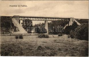 1912 Fuzine, Fusine; railway bridge / vasúti híd. A. Gomercic