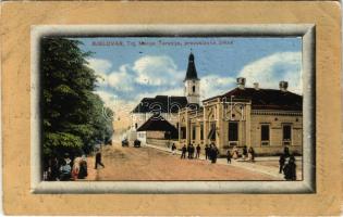 1914 Belovár, Bjelovar; Trg Marije Terezije, pravoslavna crkva / tér, ortodox templom / square, Orthodox church (EB)