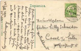 1914 Belovár, Bjelovar; Trg Marije Terezije, pravoslavna crkva / tér, ortodox templom / square, Orth...