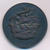 Franciaország ~1940-1950. "Paris - Normandie" bronz emlékérem. Szign.:Josette Hébert-Coëff...