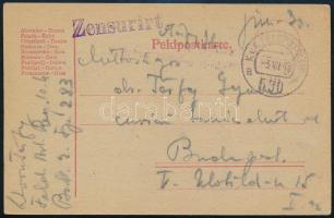 1918 Field postcard "FP 530 a", 1918 Tábori posta levezőlap "FP 530 a"