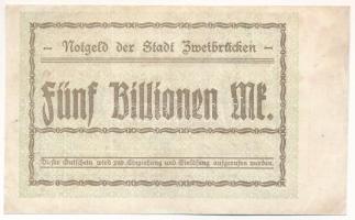 Németország / Weimari Köztársaság / Zweibrücken 1923. 5.000.000.000.000M T:F / Germany / Weimar Repu...