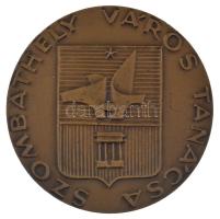 ~1970. "Szombathely Város Tanácsa / Isis sistrummal a kezében" kétoldalas bronz emlékérem ...