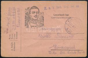 1917 Tábori posta levelezőlap "K.u.k. Inft. Reg. Nr. 32" + "FP 638", 1917 Field postcard "K.u.k. Inft. Reg. Nr. 32" + "FP 638"