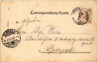 1899 (Vorläufer) Krems an der Donau, Bahnhof Perron / railway station (EK)