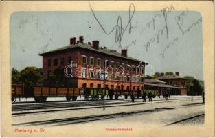1911 Maribor, Marburg a. Drau; Kärntnerbahnhof / railway station (EK)