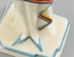 Sitzendorf art deco porcelán női figura. Kézzel festett, jelzett, hibátlan 17 cm