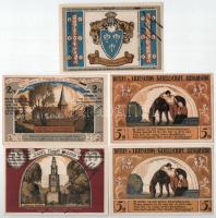 Németország / Weimari Köztársaság / Alstrahlstedt 1922. 1M-10M (5x) T:AU / Germany / Weimar Republic...