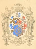 1893 Nagyságos bellusi Baross Jusztin vármegyei alispán urnak a Trencsén Vármegyei Kör- és Községjeg...