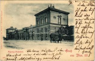 1898 (Vorläufer) Wien, Vienna, Bécs III. Aspang Bahnhof / railway station (fl)