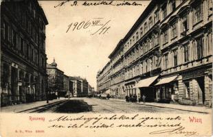1906 Wien, Vienna, Bécs III. Rennweg, Josef Haidinger Fleischhauer / street, butcher shop (EK)