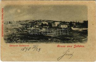 1898 (Vorläufer) Szliács, Sliac; látkép. Ivánszky Elek kiadása / general view, spa (EB)