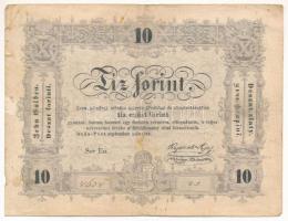 1848. 10Ft Kossuth bankó T:VG ly., fo. Adamo G111