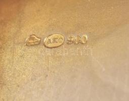 Ezüst (Ag) cigaretta tárca. Jelzett 127 g 9x7,5 cm