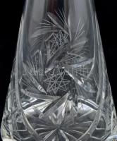 Ólomkristály palack dugóval, hibátlan, m: 35 cm