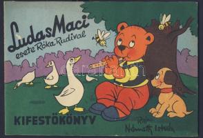 Régi Ludas Maci kifestő, pár lap már kifestve