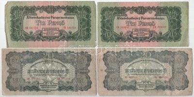 1944. 10P (2x) + 20P (2x) 50P (2x) + 100P (2x) A Vörös Hadsereg Parancsnoksága T:F