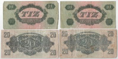 1944. 10P (2x) + 20P (2x) 50P (2x) + 100P (2x) "A Vörös Hadsereg Parancsnoksága" T:F