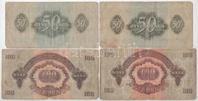 1944. 10P (2x) + 20P (2x) 50P (2x) + 100P (2x) "A Vörös Hadsereg Parancsnoksága" T:F