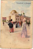 Wien, Vienna, Bécs; Gebäude der Secession. Art Nouveau litho (EK)