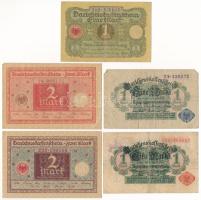 Németország / Weimari Köztársaság 1914-1920. 1M (3xklf) + 2M (2xklf) T:F Germany / Weimar Republic 1914-1920. 1 Mark (3xdiff) + 2 Mark (2xklf) C:F