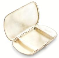 Ezüst (Ag) cigarettatárca, gyufa tartó rekesszel jelzett 98 g 10x6,5 cm