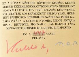 Keleti Arthur: Angyali üdvözlet. Molnár C. Pál fába metszett rajzaival. Bp.,1928, Amicus, (Globus-ny...
