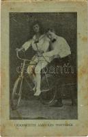 Geschwister Anatoles Testvérek, cirkuszi mutatványosok kerékpárral / Circus acrobats on bicycle (non PC) (fl)
