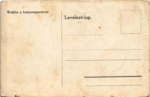 Winkler a kutyacsoportjával, cirkuszi mutatványos / Circus stunt, dog trainer (felszíni sérülés / su...