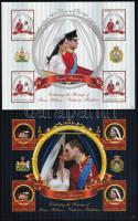 2011 Vilmos herceg és Kate Middleton esküvője kisív sor Mi 6448-6450
