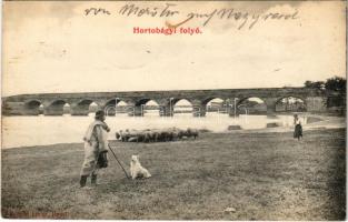 Hortobágy, Hortobágy folyó a kilenclyukú híddal, magyar folklór