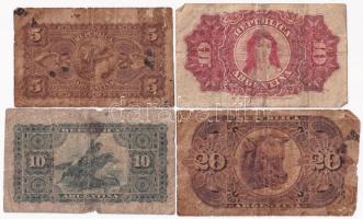 Argentína ~1883-1895. 5c-20c (4xklf) T:VG,G
Argentina ~18831895. 5 Centavos - 20 Centavos (4xdiff) ...