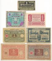 Németország 1919-1944. 7xklf bankjegy, közte Német Harmadik Birodalom / Szövetséges megszállás 1944. 5M T:F-VG Germany 1919-1944. 7xdiff banknote, German Third Reich / Allied occupation 1944. 5 Mark C:F-VG