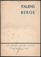 1933 Italiens Berge olaszországi turista kiadvány az olasz állami vasút kiadásában, hátsó borító sér...