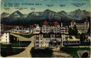 1917 Újtátrafüred, Neu-Schmecks, Novy Smokovec (Magas-Tátra, Vysoké Tatry); villamos megállóhely / tram station (EK)