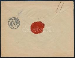 1908 Mi 41 yaK pár fordított alapnyomattal ajánlott levélen Varsóból Berlinbe / Mi 41 yaK pair with ...