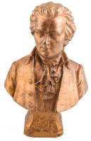 Mozart büszt. Festett gipsz, kis kopásokkal, m: 33 cm