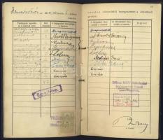 1937 Leckekönyv Lechner, Andretti, Kisfaludi Stróbl, Bory, Meyer, Pilch, Burghard, Krocsák és más művészek, mérnökök aláírásaival