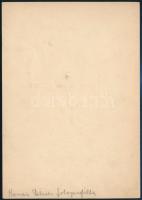 Rippl-Rónai József (1861-1927) festő profilképe, Rónai Dénes által készített fotó, hátoldalon felira...