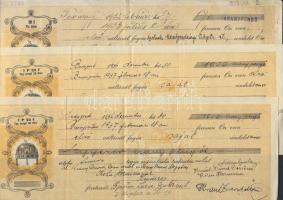 1933-1936 3db 1P 20f és 10f váltók