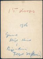 1916 Rippl-Rónai József (1861-1927) festőművész Rudolf Stöger-Steiner von Steinstadt tábornok társas...